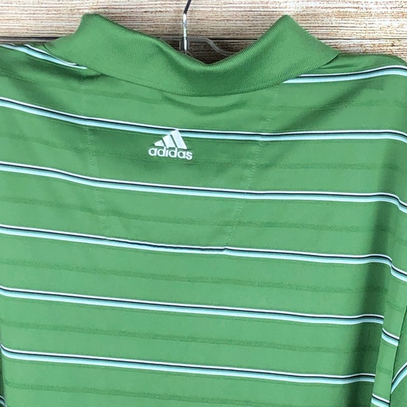 ADIDAS GOLF SHIRT Sz XL Climalite stripes green - Picture 8 of 8